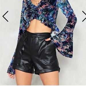 Nasty Gal Vegan Leather Shorts